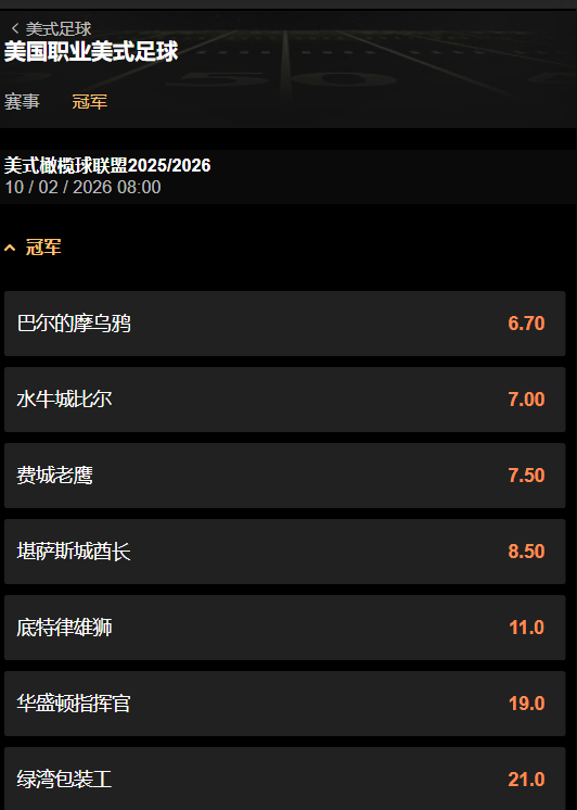 NFL2025赔率和盘口-188金宝博数据